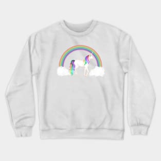 Magical Unicorn and Rainbow Crewneck Sweatshirt